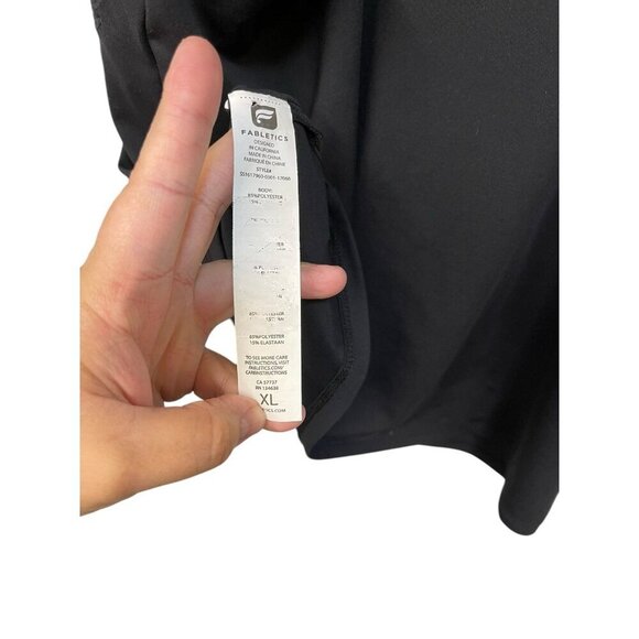 Fabletics Workout Tank Vega Performance Black Cut Out Floral See Through Size XL - Picture 6 of 7